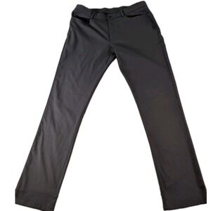 Men's Gray Dress Pants Stretch Performance Trousers Office Casual